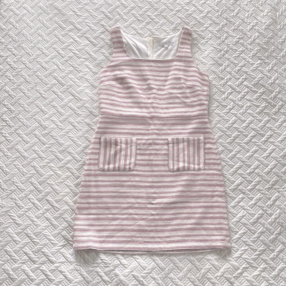 Loft pink striped dress